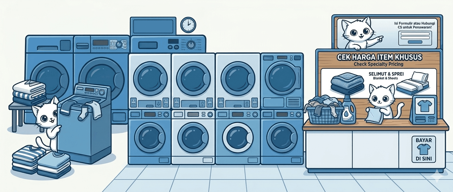 Poster pricelist delivery Noda Laundry